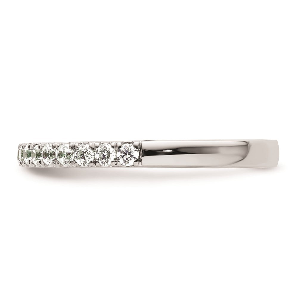 0.21ct. CZ Solid Real 14k White Gold Wedding Wedding Band Ring