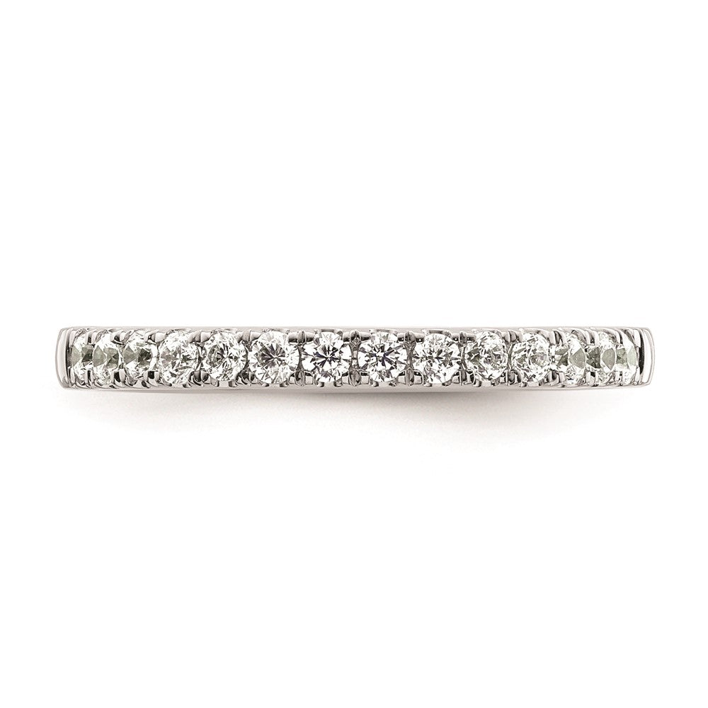0.21ct. CZ Solid Real 14k White Gold Wedding Wedding Band Ring