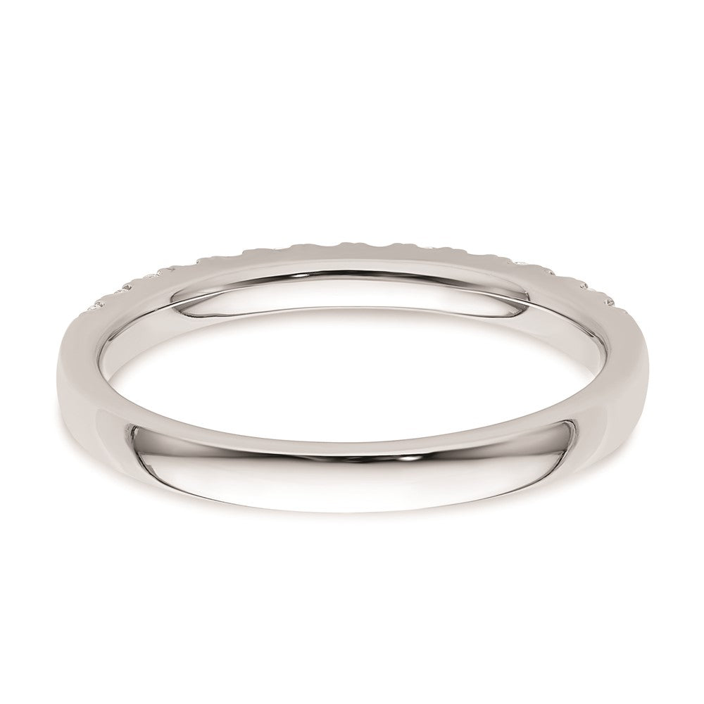 0.21ct. CZ Solid Real 14k White Gold Wedding Wedding Band Ring