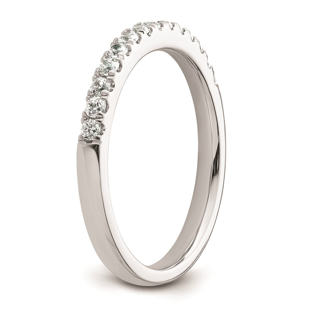 0.21ct. CZ Solid Real 14k White Gold Wedding Wedding Band Ring