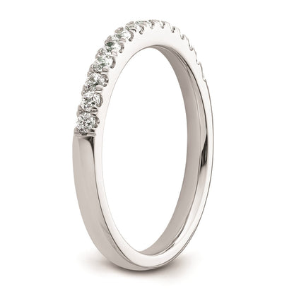 0.21ct. CZ Solid Real 14k White Gold Wedding Wedding Band Ring