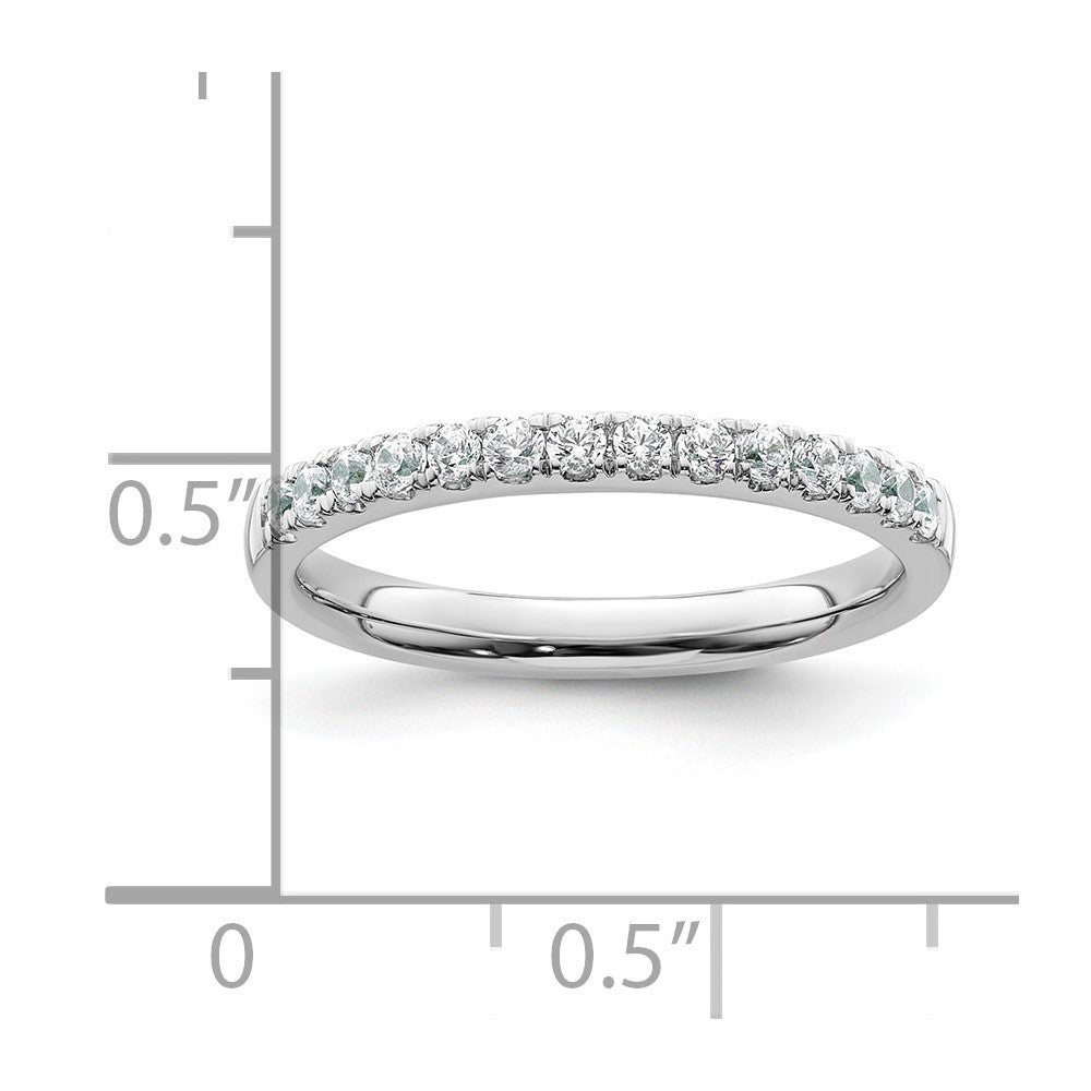 0.21ct. CZ Solid Real 14k White Gold Wedding Wedding Band Ring