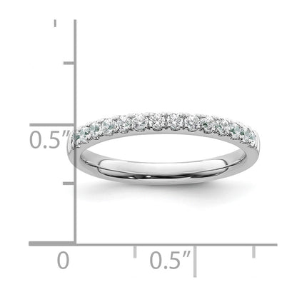 14k White Gold Real Diamond Wedding Band