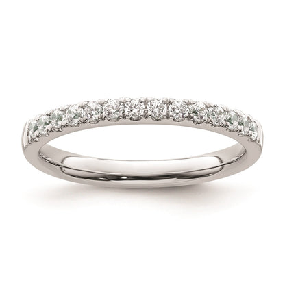 14k White Gold Real Diamond Wedding Band