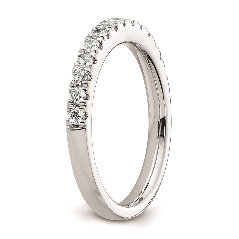 0.24ct. CZ Solid Real 14k White Gold Wedding Wedding Band Ring