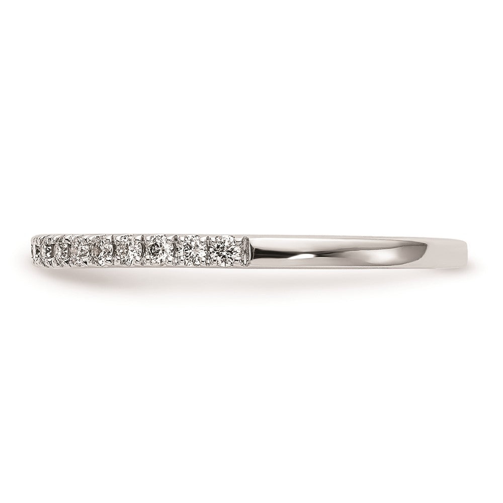 14K White Gold Round Real Diamond Wedding Band