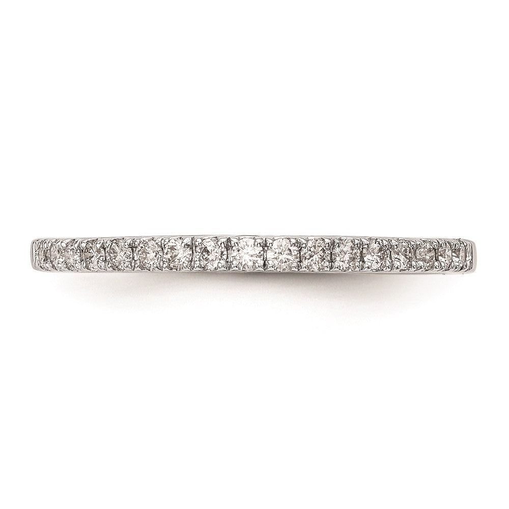 14K White Gold Round Real Diamond Wedding Band