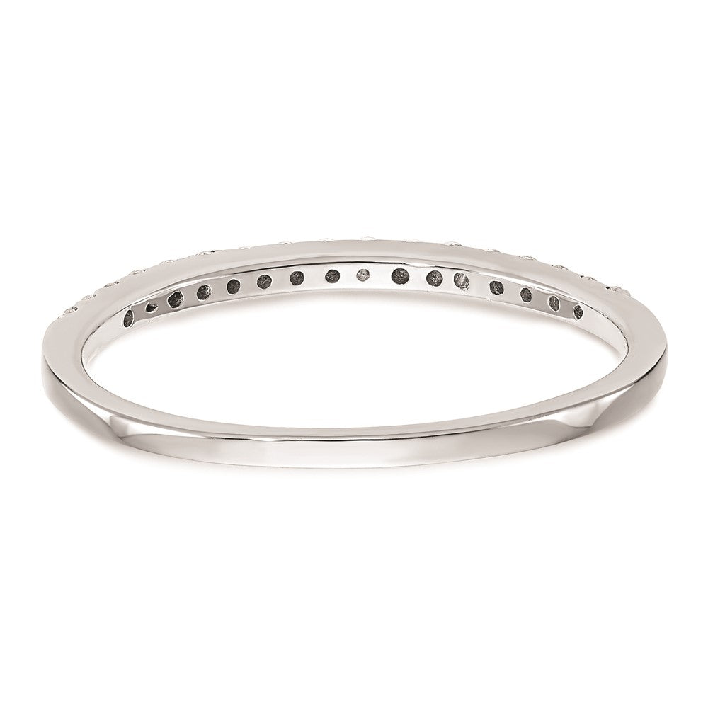 14K White Gold Round Real Diamond Wedding Band