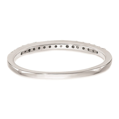 14K White Gold Round Real Diamond Wedding Band