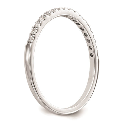14K White Gold Round Real Diamond Wedding Band