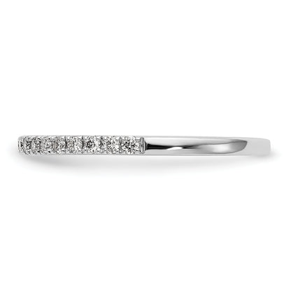 0.17ct. CZ Solid Real 14K White Gold Round Wedding Wedding Band Ring