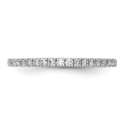 0.17ct. CZ Solid Real 14K White Gold Round Wedding Wedding Band Ring