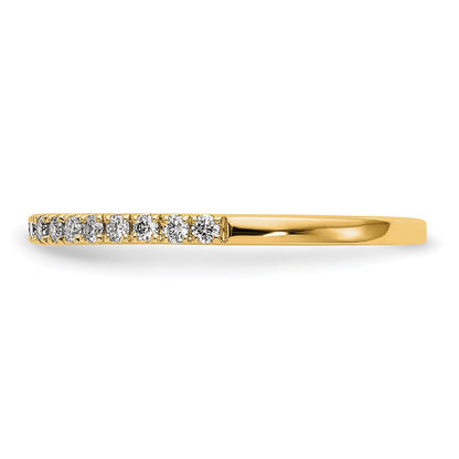 0.17ct. CZ Solid Real 14K Yellow Gold Round Wedding Wedding Band Ring