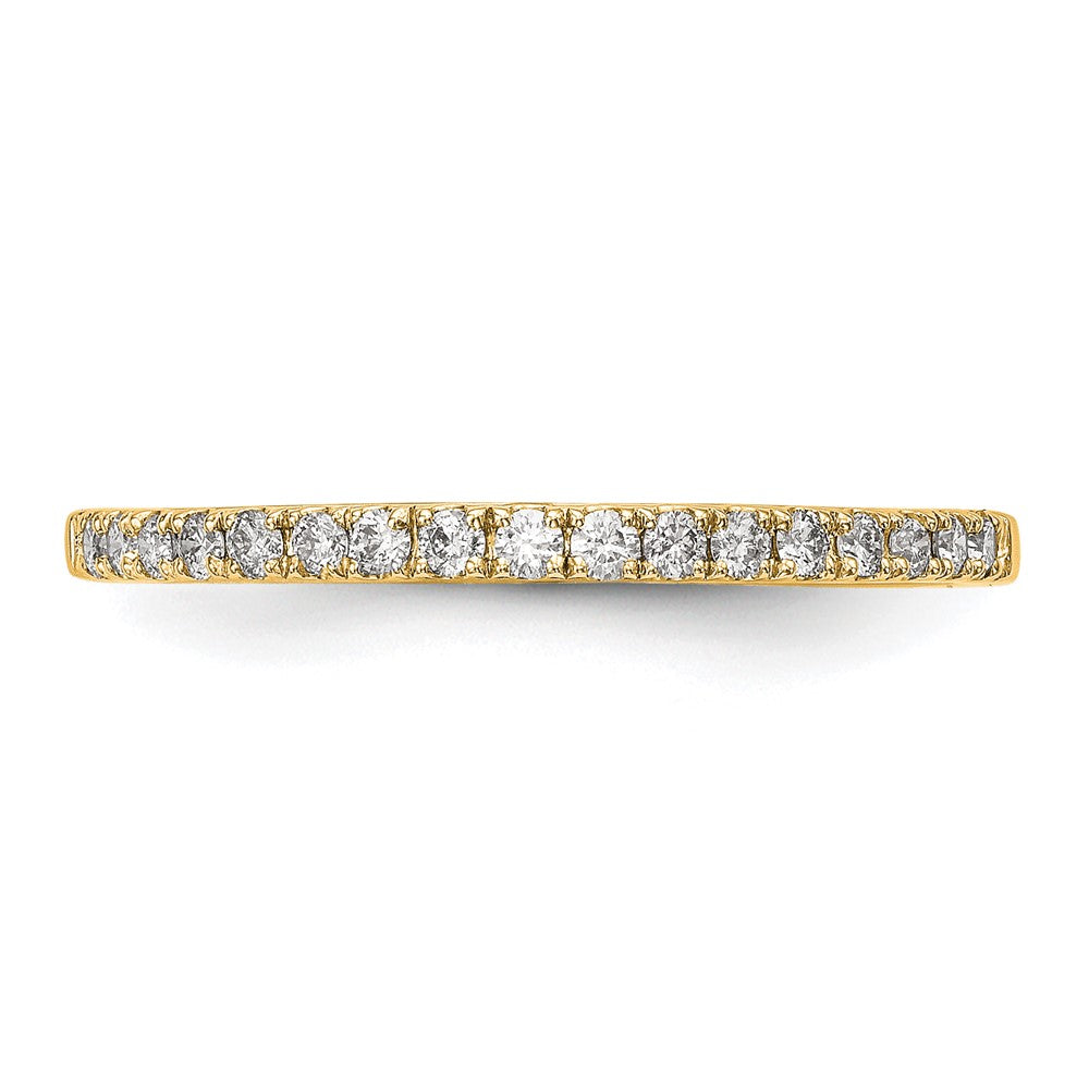 0.17ct. CZ Solid Real 14K Yellow Gold Round Wedding Wedding Band Ring