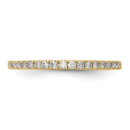 0.17ct. CZ Solid Real 14K Yellow Gold Round Wedding Wedding Band Ring
