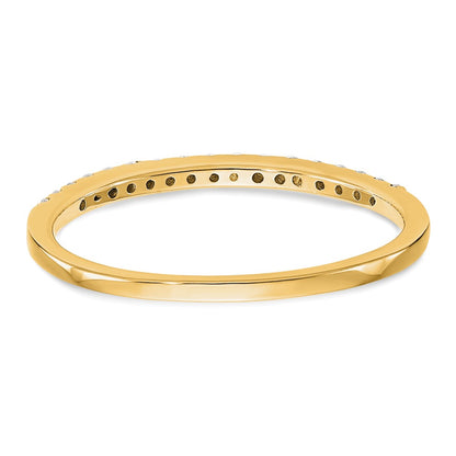 0.17ct. CZ Solid Real 14K Yellow Gold Round Wedding Wedding Band Ring