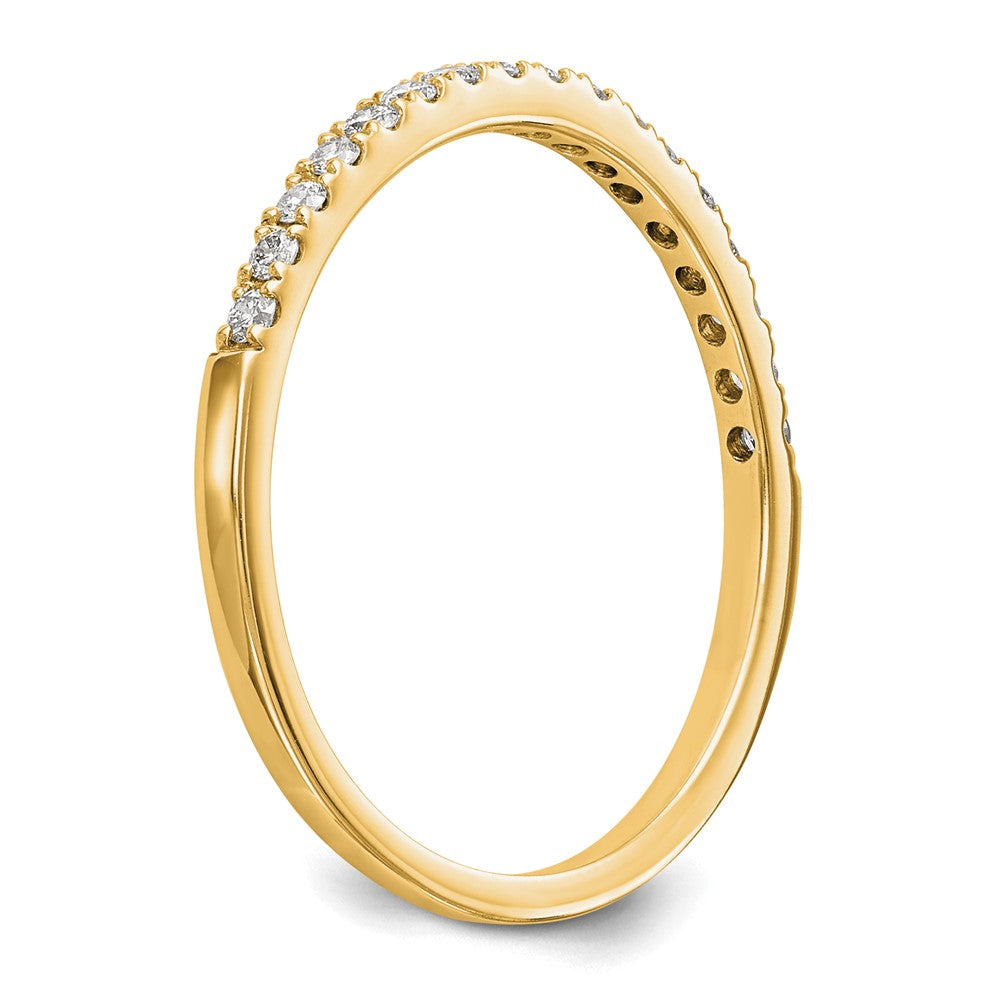 0.17ct. CZ Solid Real 14K Yellow Gold Round Wedding Wedding Band Ring