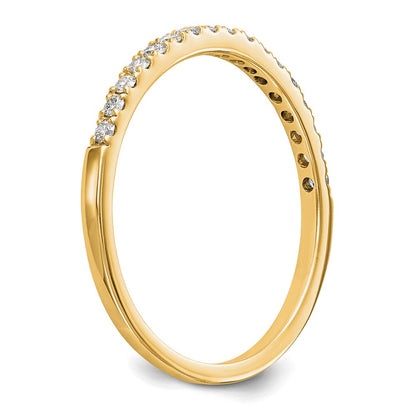 0.17ct. CZ Solid Real 14K Yellow Gold Round Wedding Wedding Band Ring