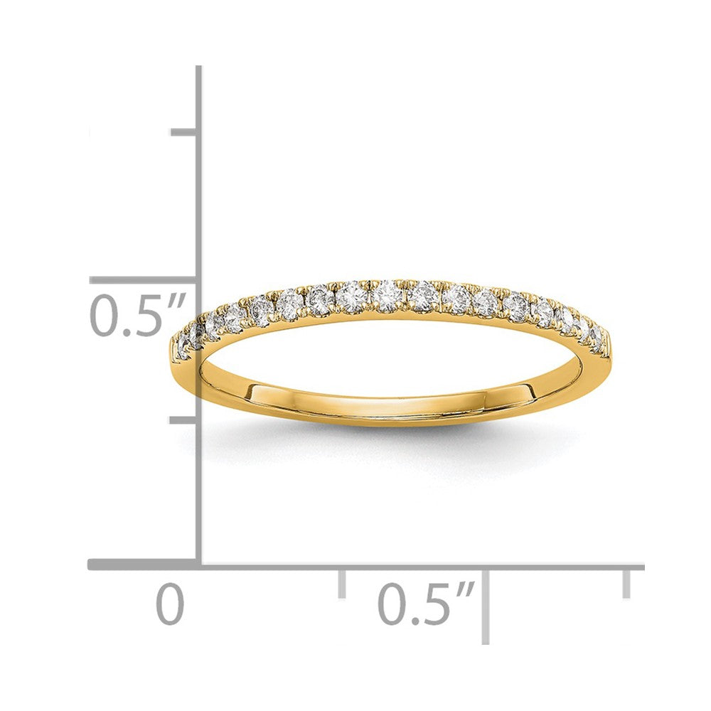 0.17ct. CZ Solid Real 14K Yellow Gold Round Wedding Wedding Band Ring