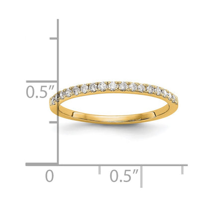 0.17ct. CZ Solid Real 14K Yellow Gold Round Wedding Wedding Band Ring