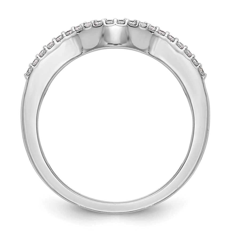 14k White Gold Real Diamond Wedding Band
