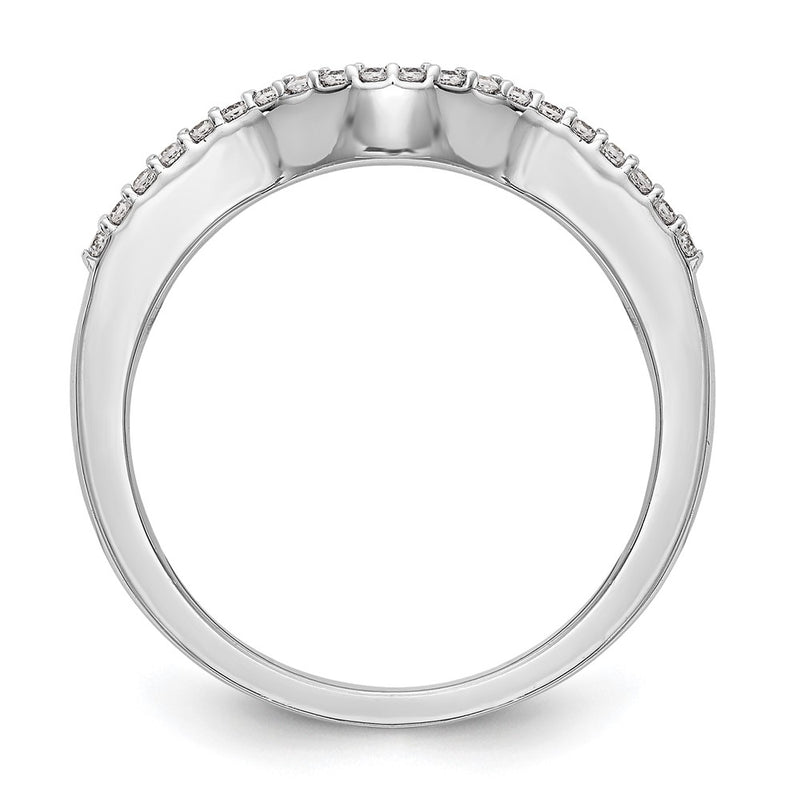 14k White Gold Real Diamond Wedding Band