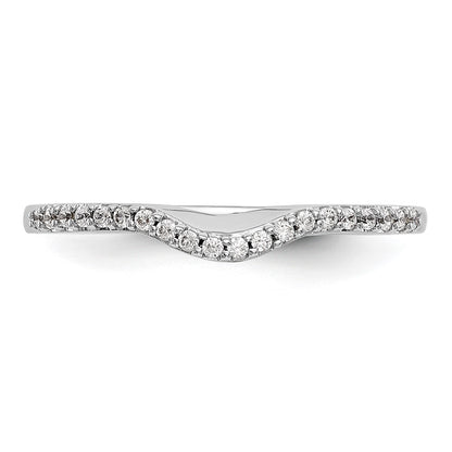 0.12ct. CZ Solid Real 14k White Gold Wedding Wedding Band Ring
