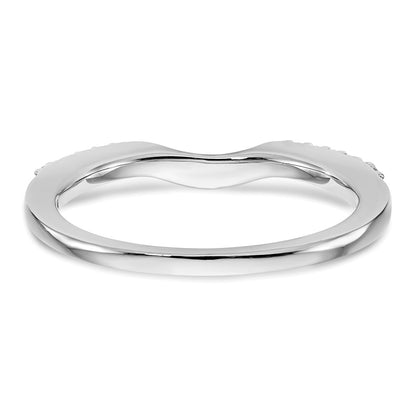 0.12ct. CZ Solid Real 14k White Gold Wedding Wedding Band Ring