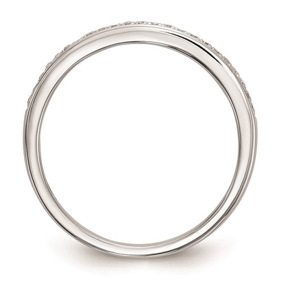 14k White Gold Real Diamond Wedding Band