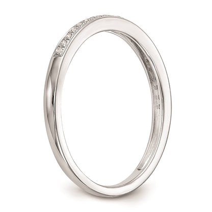 14k White Gold Real Diamond Wedding Band