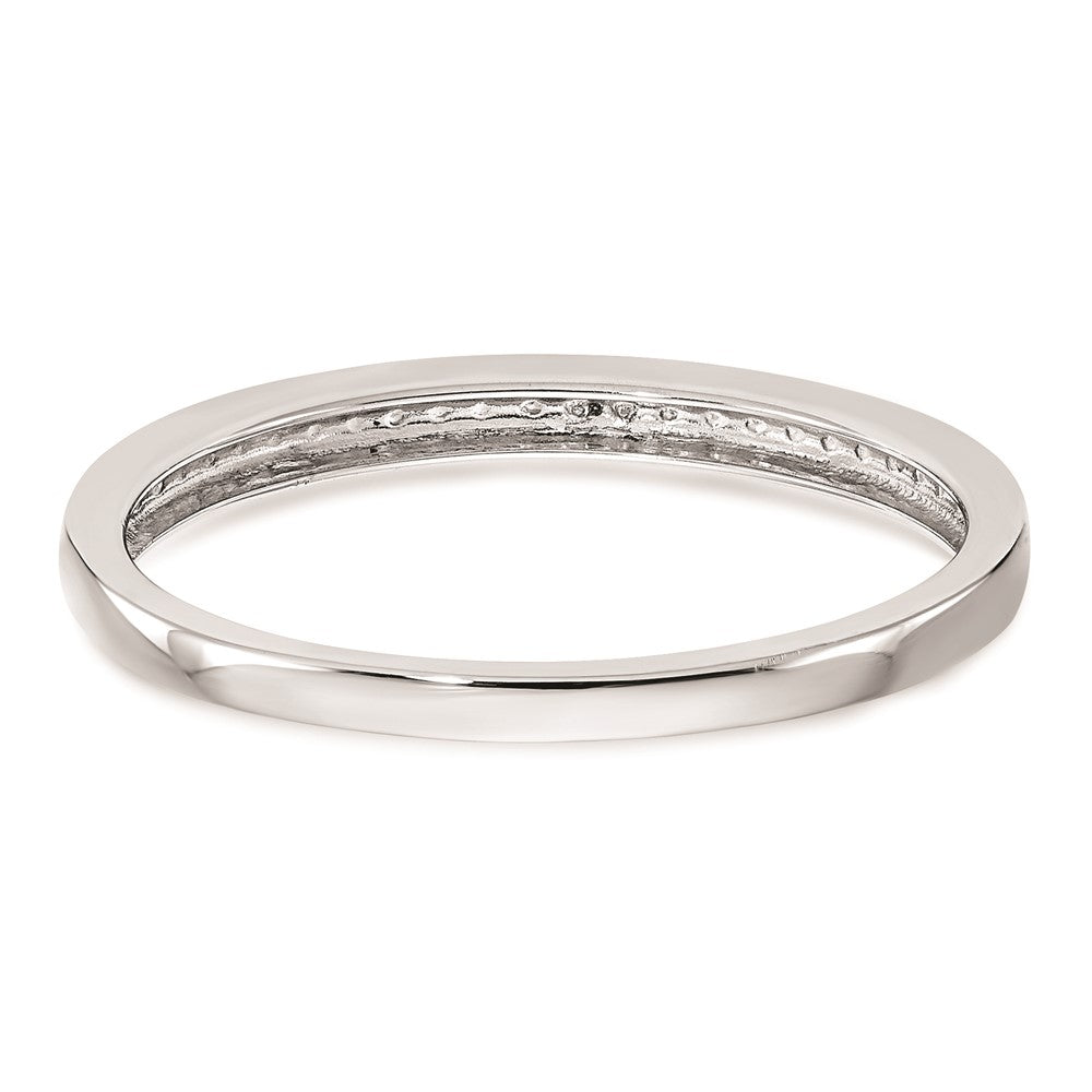 0.08ct. CZ Solid Real 14k White Gold Wedding Wedding Band Ring