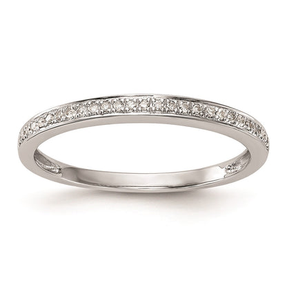 0.08ct. CZ Solid Real 14k White Gold Wedding Wedding Band Ring