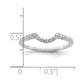0.20ct. CZ Solid Real 14k White Gold Contour Wedding Wedding Band Ring