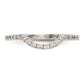 0.27ct. CZ Solid Real 14k White Gold Contour Wedding Wedding Band Ring