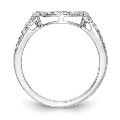 0.27ct. CZ Solid Real 14k White Gold Contour Wedding Wedding Band Ring