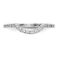 0.27ct. CZ Solid Real 14k White Gold Contour Wedding Wedding Band Ring