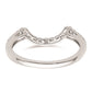 0.30ct. CZ Solid Real 14k White Gold Contour Wedding Wedding Band Ring