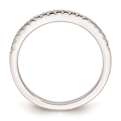 0.21ct. CZ Solid Real 14k White Gold Wedding Wedding Band Ring