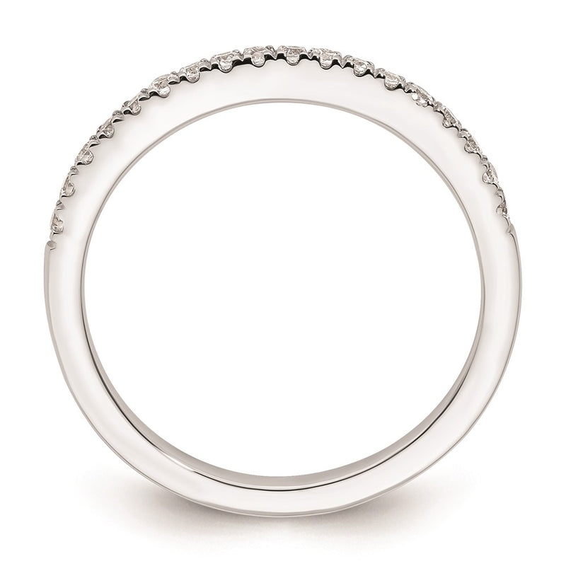 14k White Gold Real Diamond Wedding Band