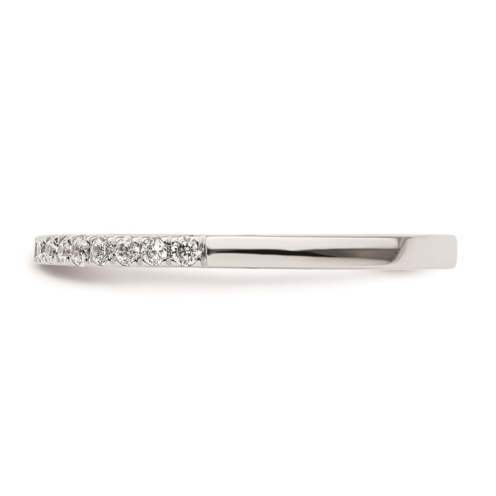 0.21ct. CZ Solid Real 14k White Gold Wedding Wedding Band Ring