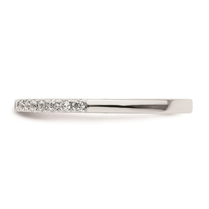 0.21ct. CZ Solid Real 14k White Gold Wedding Wedding Band Ring