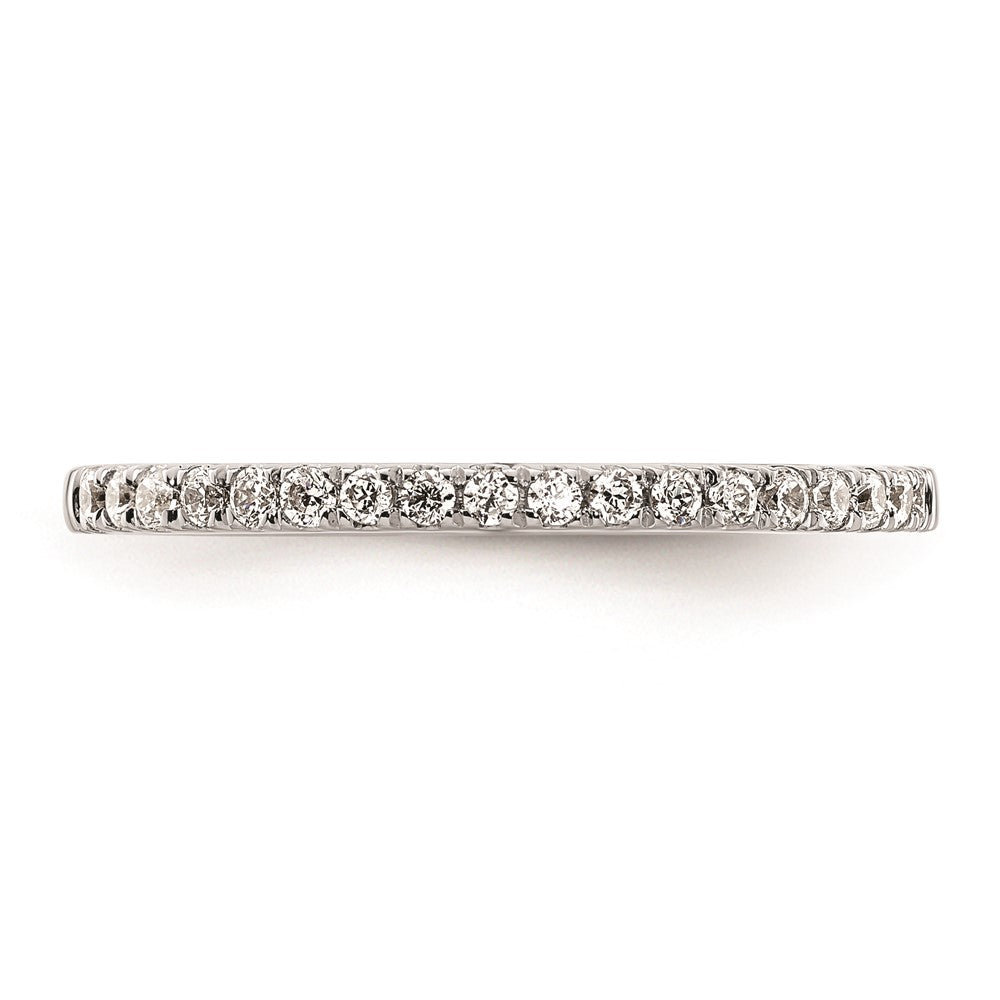 0.21ct. CZ Solid Real 14k White Gold Wedding Wedding Band Ring