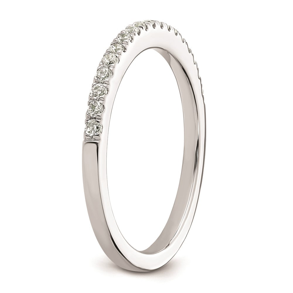 0.21ct. CZ Solid Real 14k White Gold Wedding Wedding Band Ring
