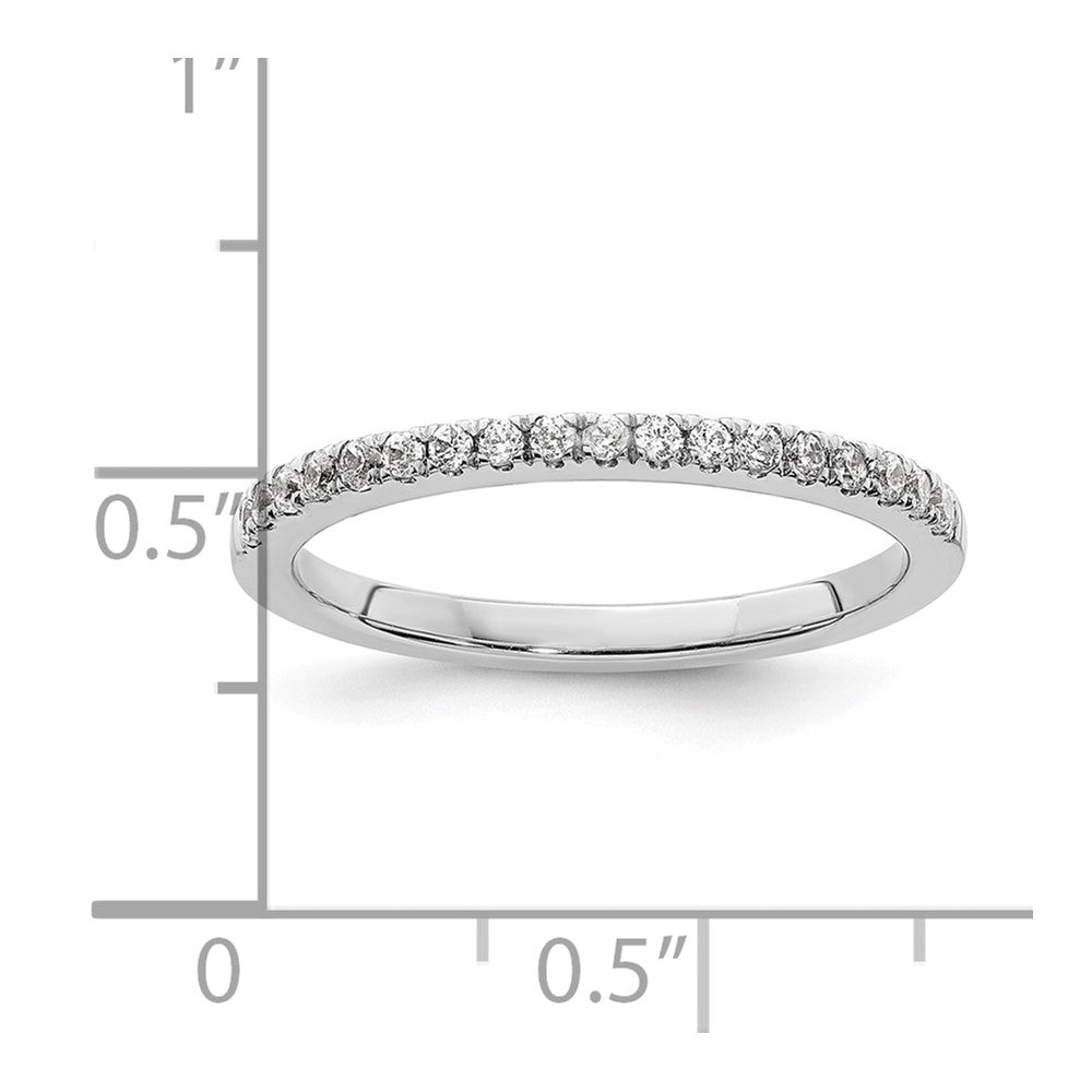 0.21ct. CZ Solid Real 14k White Gold Wedding Wedding Band Ring