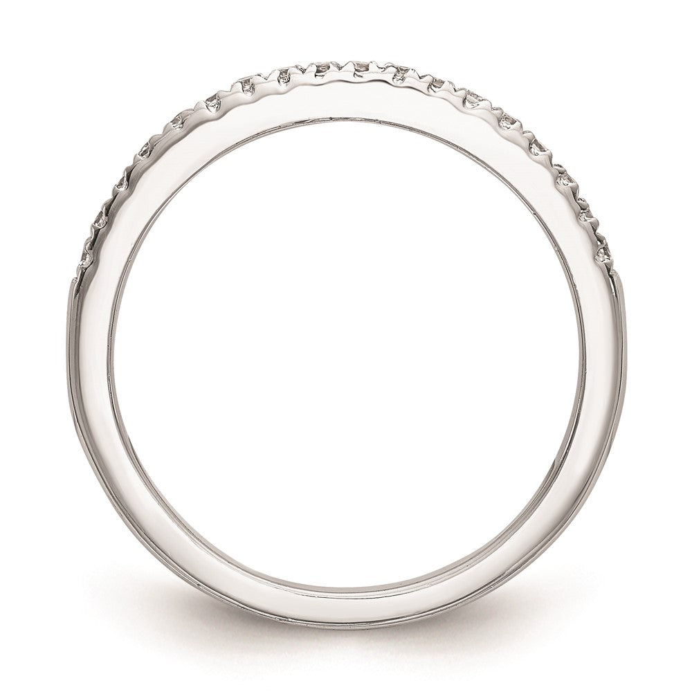 0.25ct. CZ Solid Real 14k White Gold Wedding Wedding Band Ring