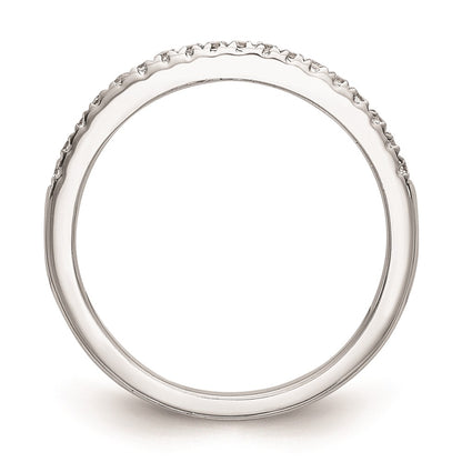 0.25ct. CZ Solid Real 14k White Gold Wedding Wedding Band Ring