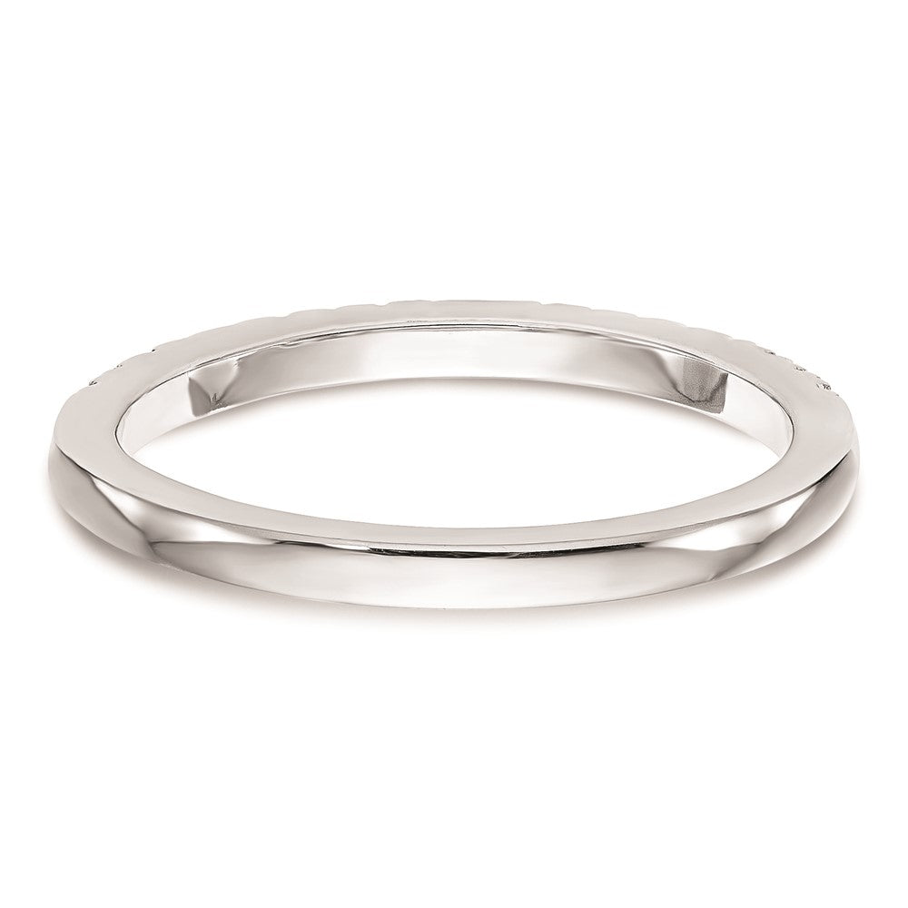0.25ct. CZ Solid Real 14k White Gold Wedding Wedding Band Ring