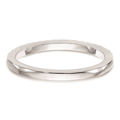 14k White Gold Real Diamond Wedding Band