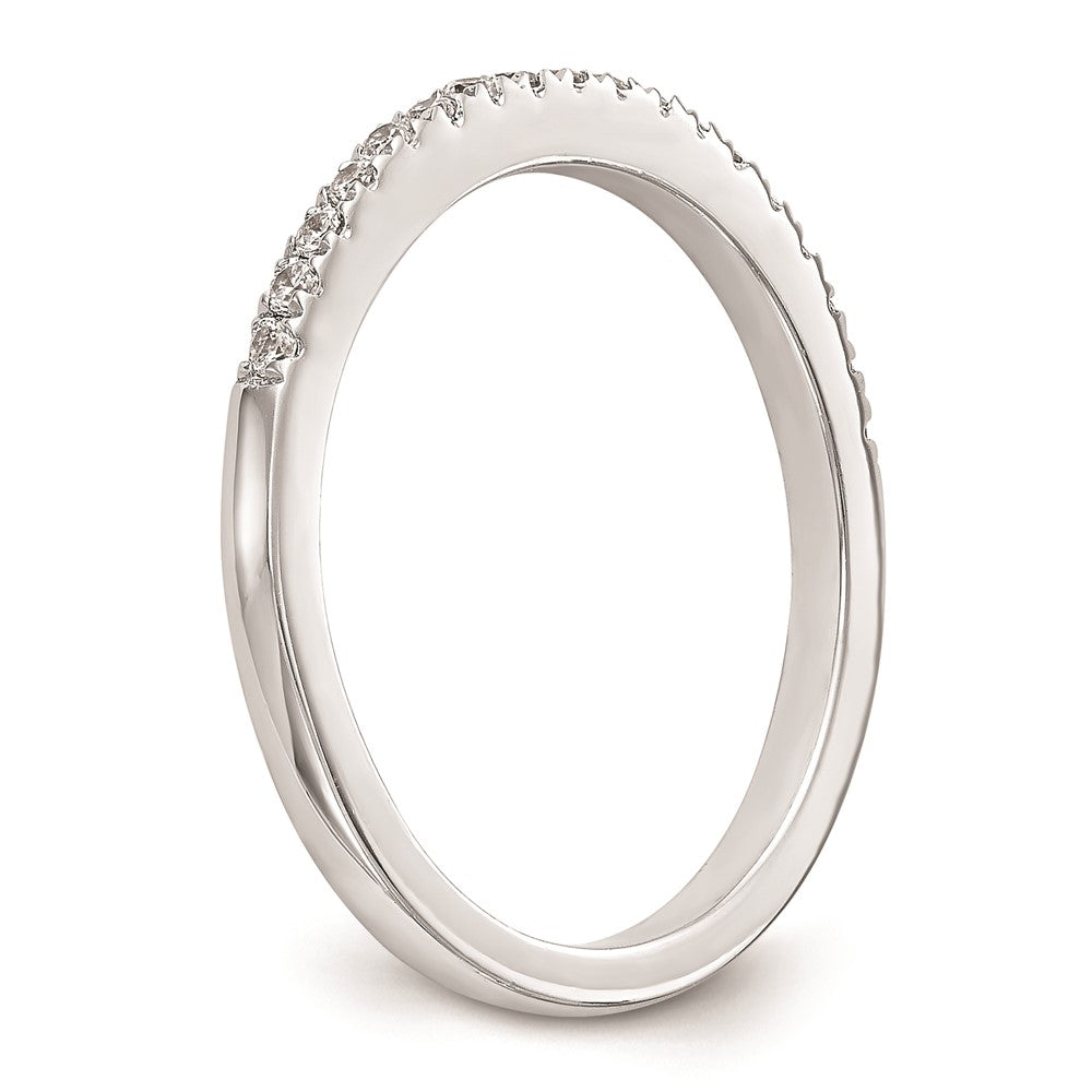 0.25ct. CZ Solid Real 14k White Gold Wedding Wedding Band Ring
