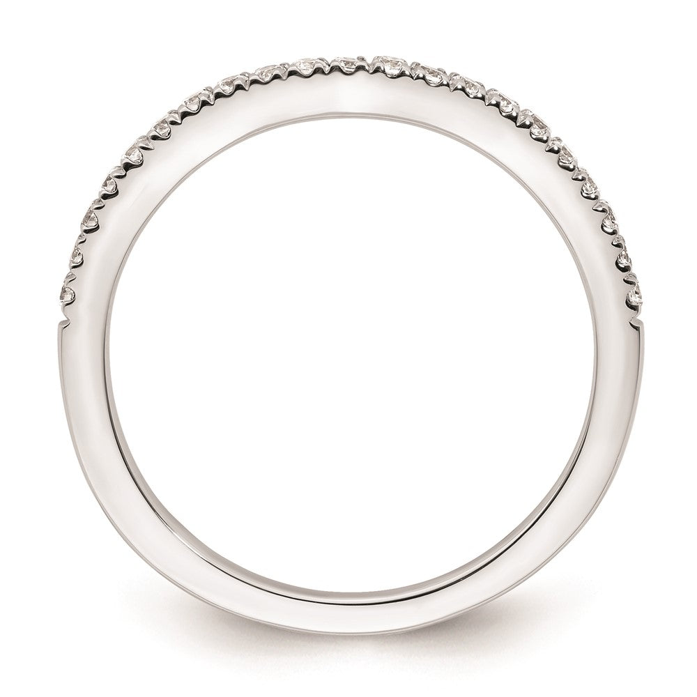 0.15ct. CZ Solid Real 14k White Gold Wedding Wedding Band Ring
